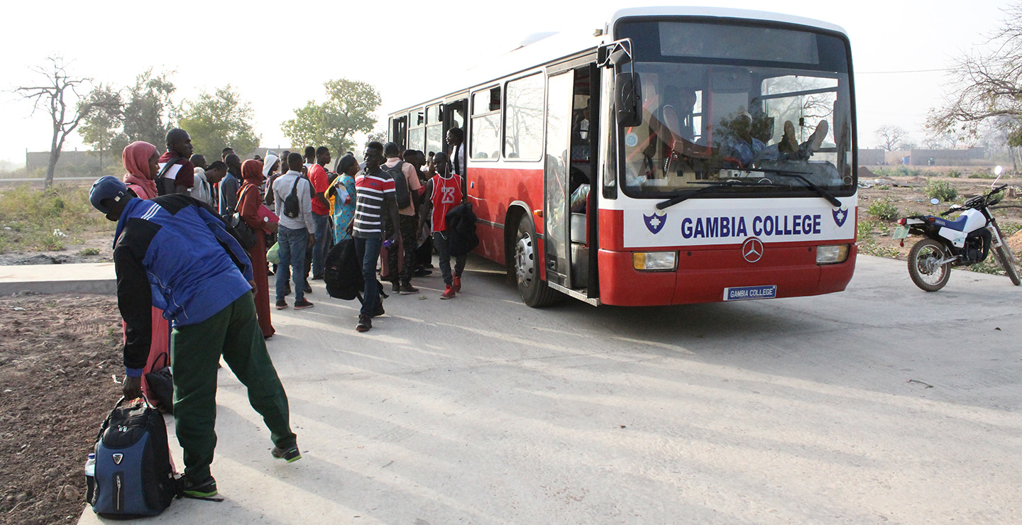 Arrival of students on campus